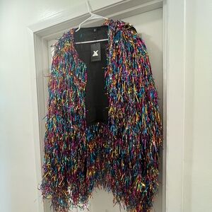 Multicolor Fringe Jacket